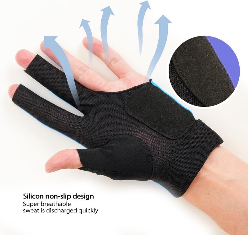 CRICAL Professional Billiard Glove for Pool, 3-Finger Design with Thick Lycra & Non-Slip Grip for Men and Women, Billiard Cue Accessories for Improved Control and Practice - Image 4